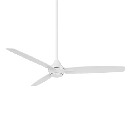 Blitzen Indoor And Outdoor 3-Blade Smart Ceiling Fan 54in Matte White With Remote Control